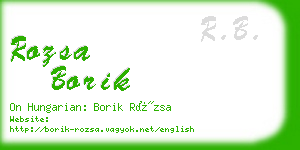 rozsa borik business card